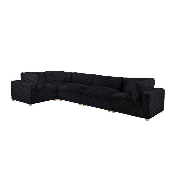 Best Quality Furniture 4-Piece Section Corduroy Modular