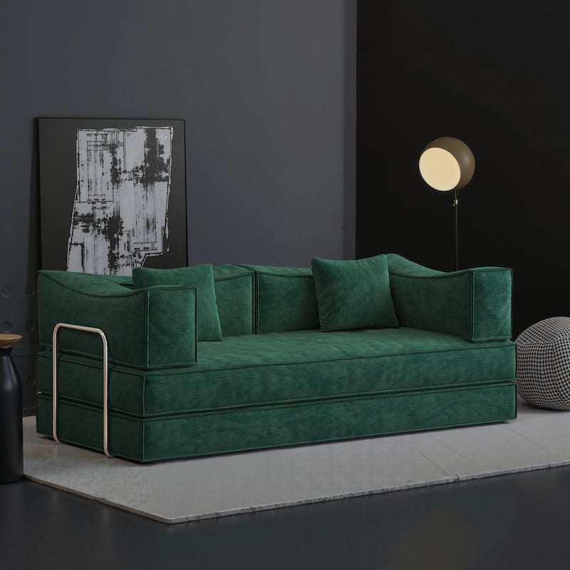 78.8 inch Modular sofa, convertible pudding block sofa, floor-standing sofa bed with armrests and comfortable sofa bed