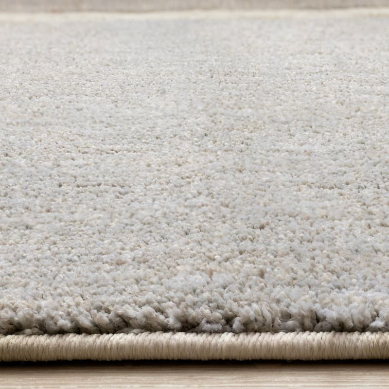 Cara Grey Taupe Cream Minamilist Design Area Rug, 5'3" x 7'7"