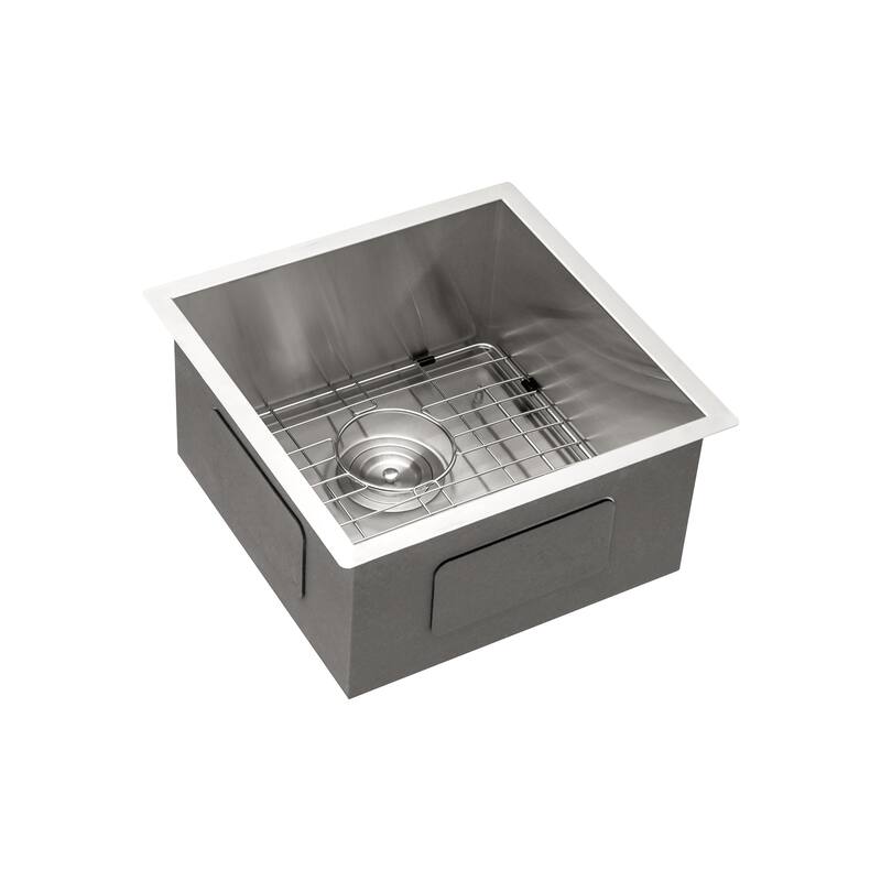 Undermount 16 Gauge Single Bowl Stainless Steel Kitchen Sink in Brushed Nickel