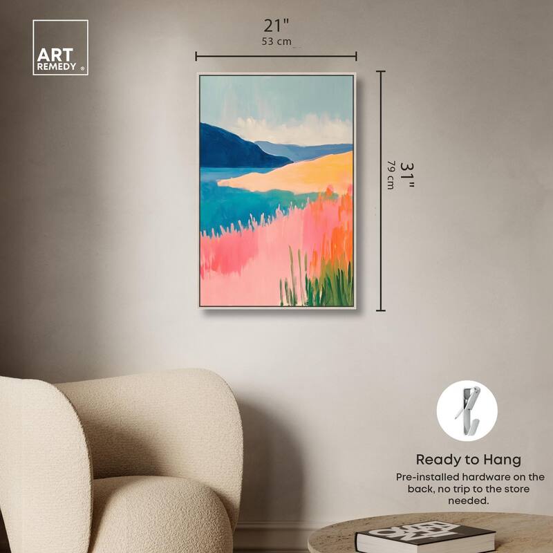 Meadow Meets the Sea Canvas by Art Remedy