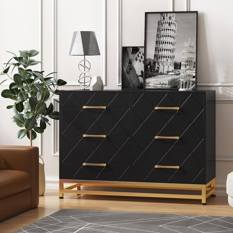 6 Drawer Dresser - Black