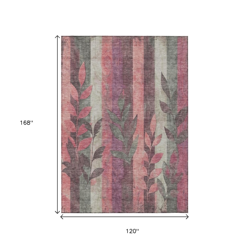 HomeRoots Floral Transitional Rectangle Outdoor Rug