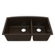 preview thumbnail 43 of 76, Karran Undermount Quartz Double Bowl Kitchen Sink Brown