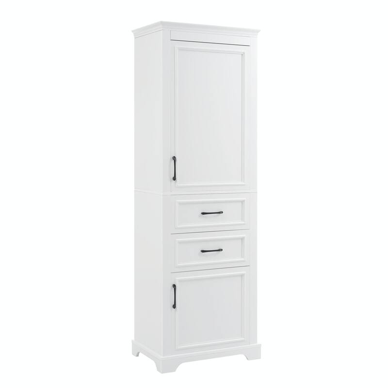 71-Inch Tall Freestanding Bathroom Vanity with Damping-Hinge Doors and Drawers, Featuring a Modern, Elegant Design