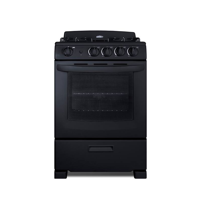 Summit RG2402 20" Wide 4 Burner Natural Gas Rangetop with Continuous