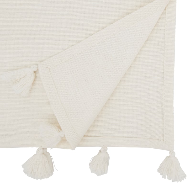 Timeless Simplicity Tassel Table Runner