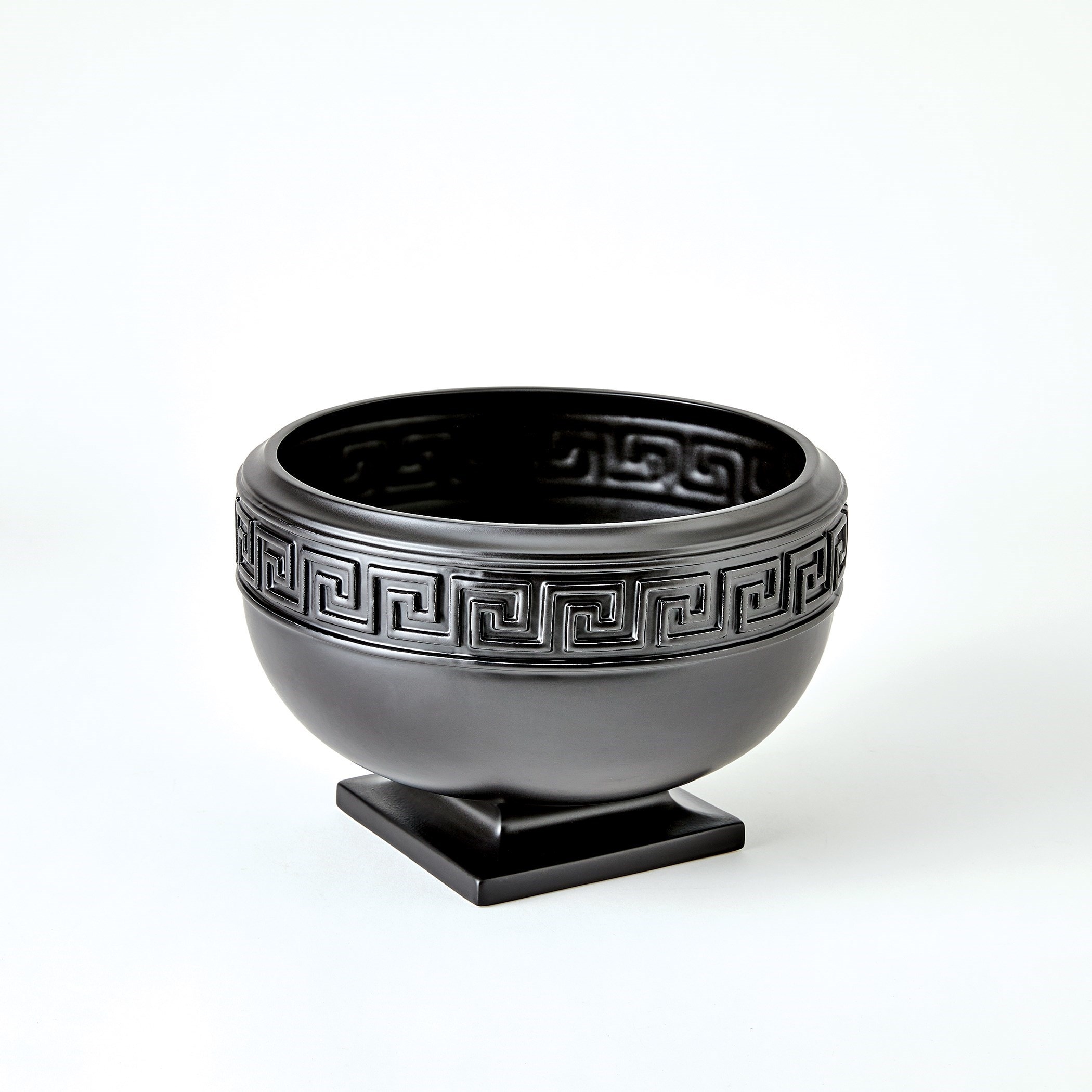 Greek Key Bowl Black - 8.5