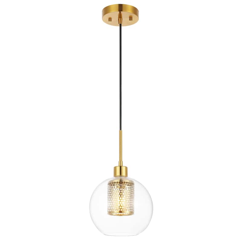 SAFAVIEH Lighting Toronto Extendable Pendant - 8 in. W x 8 in. D x 15-74 in. H