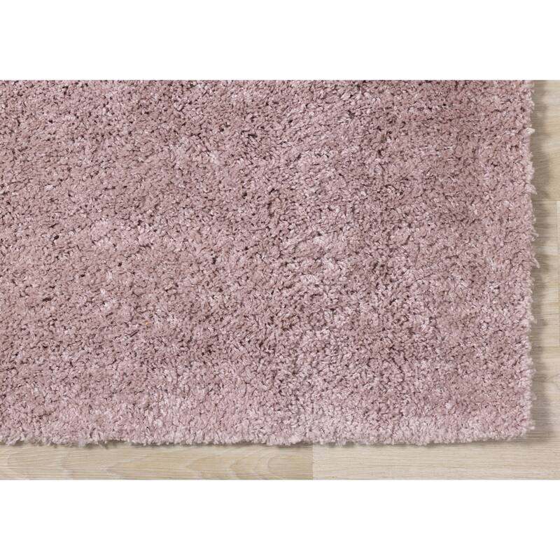 Taylor Collection - Plush Pink Shag Area Rug