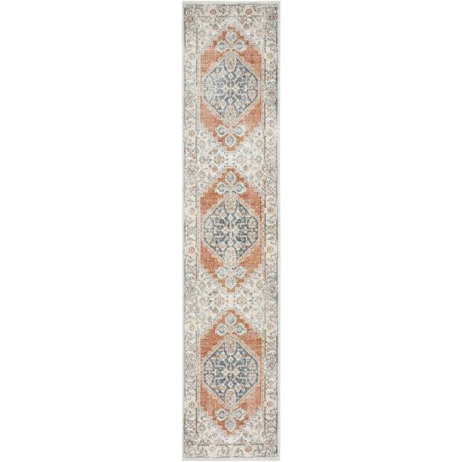 Nourison Astra Machine Washable Distressed Area Rug - 4' x 6' - Grey/Gold