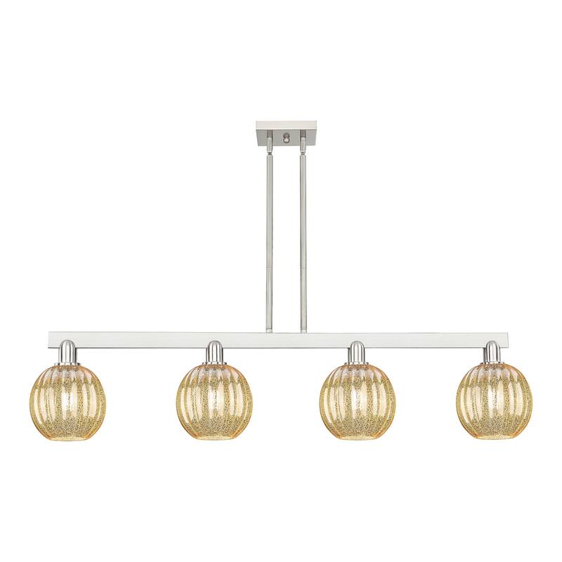 Innovations Lighting 716-4I-11-48 Preston Linear Preston 4 Light 48" - Brushed Satin Nickel / Mercury