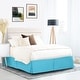 preview thumbnail 15 of 44, Nestl Pleated 14 inch Tailored Drop Bed Skirt - Soft Double Brushed Premium Microfiber Ruffle Bed Skirt California King - Beach Blue