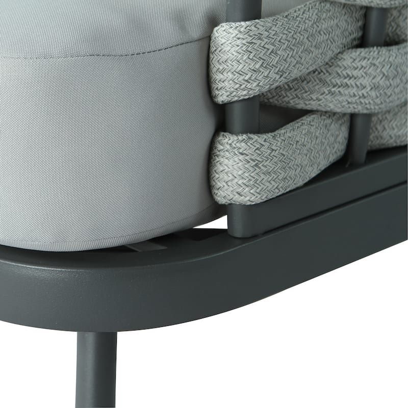 Roomfitters Outdoor Steel Club Chair with Cushions, Set of 2