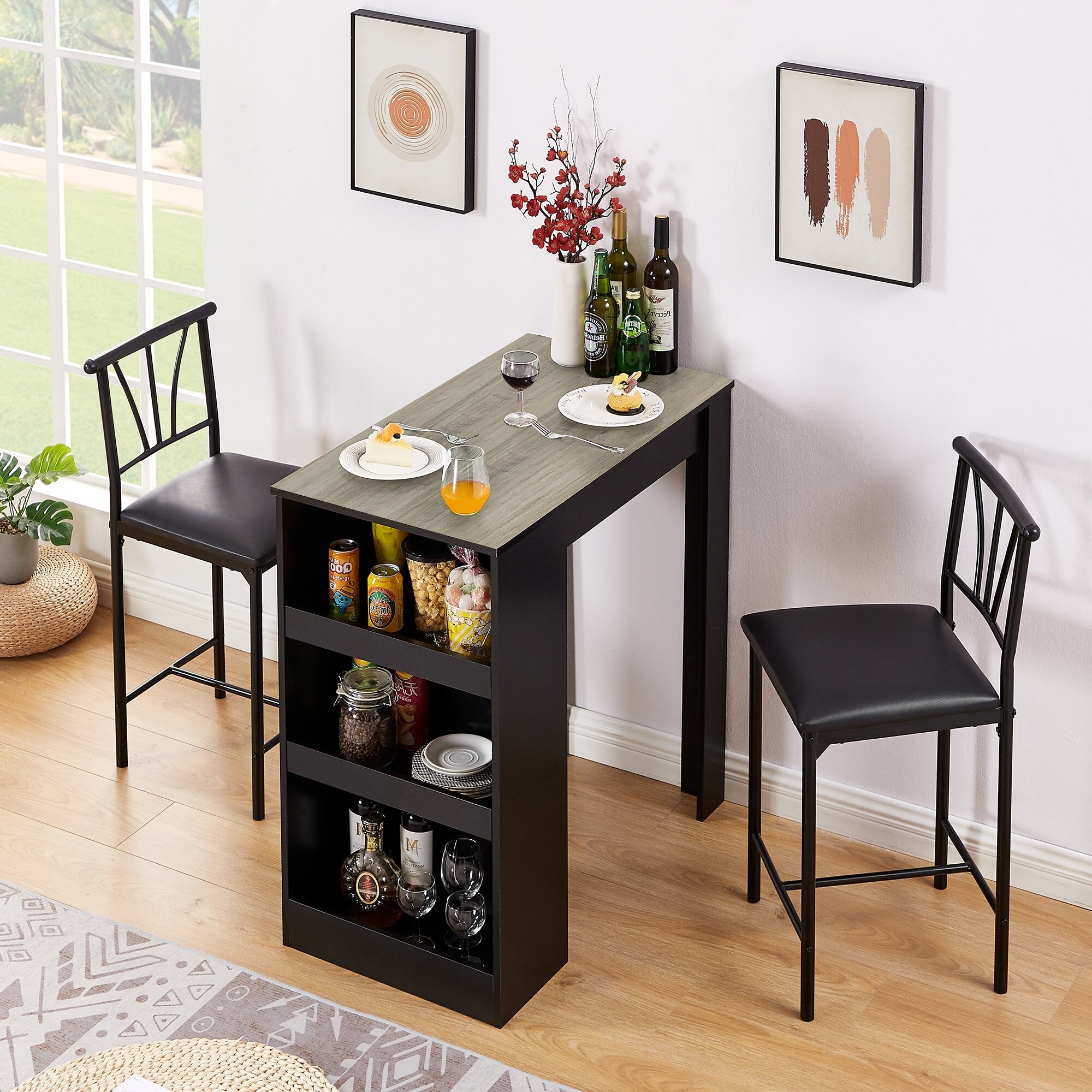 Small compact kitchen table and chairs sale