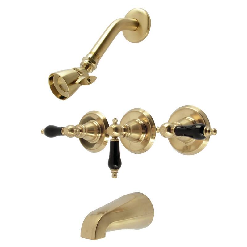 Kingston Brass KB23.AKL Duchess Tub and Shower Trim Package with 1.8 - Brushed Brass