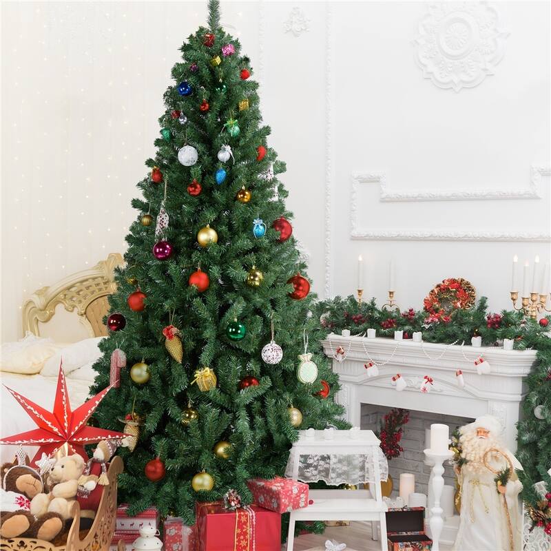 Yaheetech Premium Spruce Hinged Artificial Full Christmas Tree