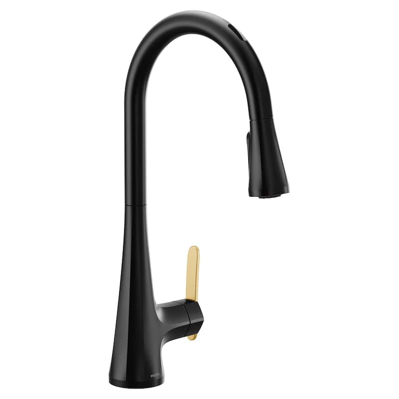 Moen S7235EV2 Sinema 1.5 GPM Single Hole Pull Down Smart Kitchen - Matte Black