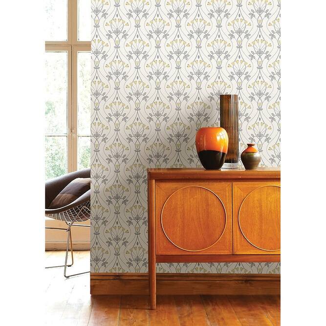 NuWallpaper Grey Wilder Peel & Stick Wallpaper