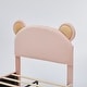 preview thumbnail 9 of 7, Twin Size Upholstered Platform Bed Frame with Cartoon Bear Ears Shaped Headboard for Kids Teens Bedroom