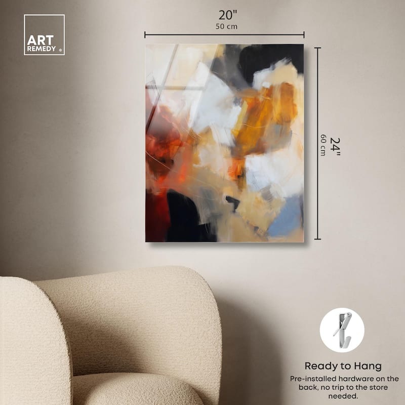 Earth and Fire I Acrylic by Art Remedy, Ready to Hang