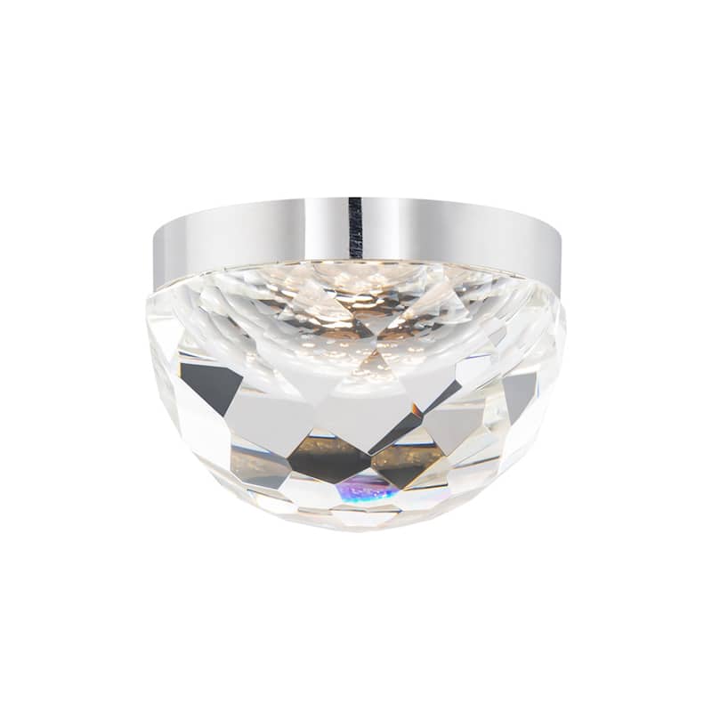 Cascade 6in LED Flush Mount 3500K - Polished Nickel