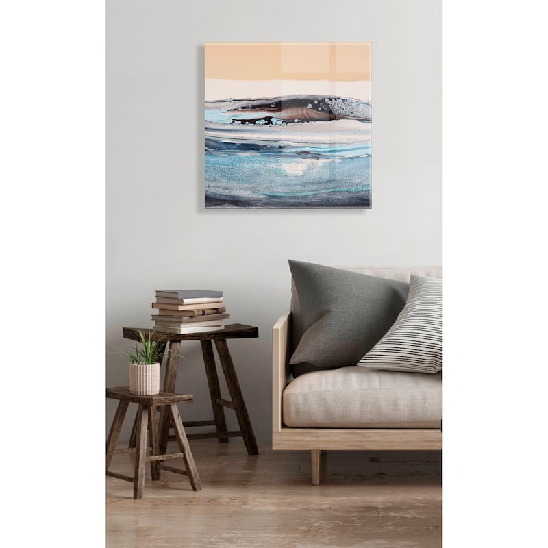 Kate and Laurel Glacier Park Floating Acrylic Art by Xizhou Xie