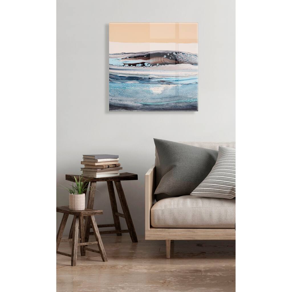 Kate and Laurel Glacier Park Floating Acrylic Art by Xizhou Xie