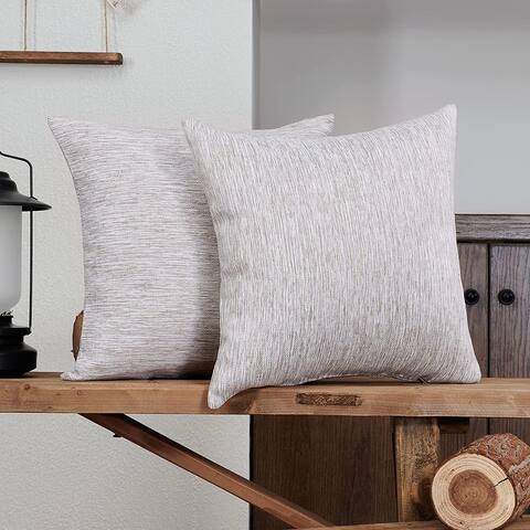 Deconovo Faux Linen Throw Pillow Covers 2 PCS(Cover Only)