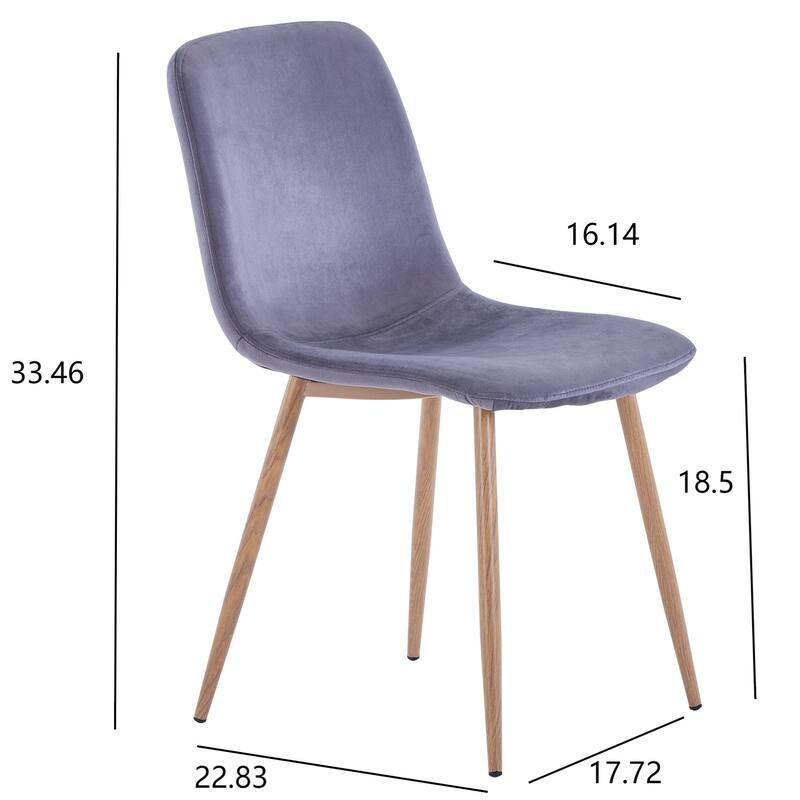 Gray Dining Chair Set of 4 Dining Table Chair Living Room Side Chair