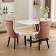 preview thumbnail 17 of 18, Nikki Collection Modern,High-end Tufted Solid Wood Contemporary PU and Velvet Upholstered Dining Chair with 2 Pcs Set
