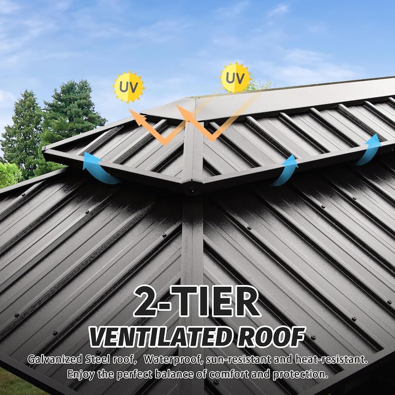 6x10FT Hardtop Grill Gazebo