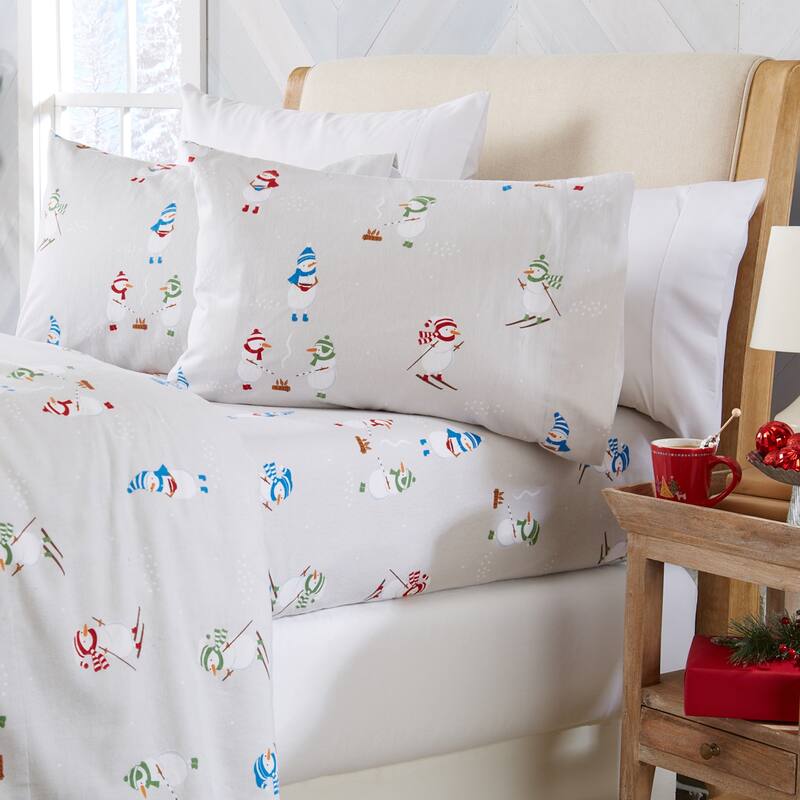 Linery & Co. Winter Turkish Cotton Double-Brushed Flannel Bed Sheet Set