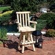 preview thumbnail 2 of 15, Sunnydaze Rustic Bar Stool - Log Cabin Style - Unfinished Wood Construction - 4'