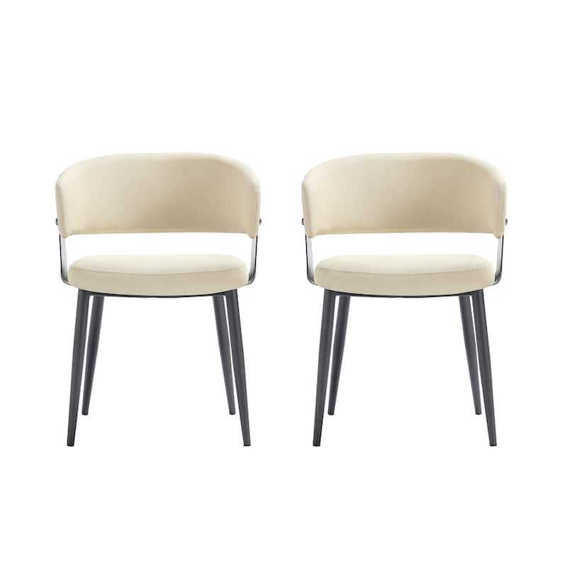 Manhattan Comfort Luce Stone Grey Textured Leatherette Dining Chair