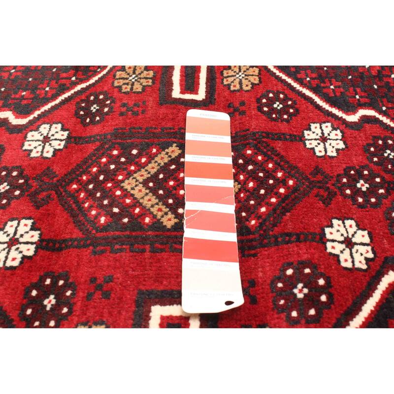 ECARPETGALLERY Hand-knotted Teimani Red Wool Rug - 3'3 x 5'0