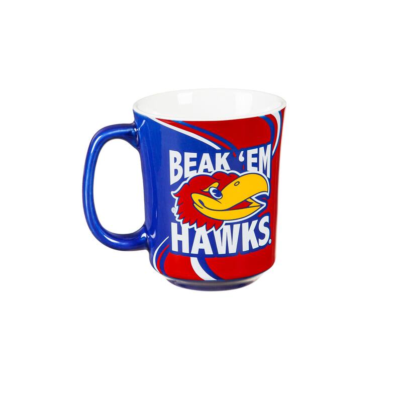 University of Kansas, 14 oz Ceramic Coffee Mug w/ Gift Box