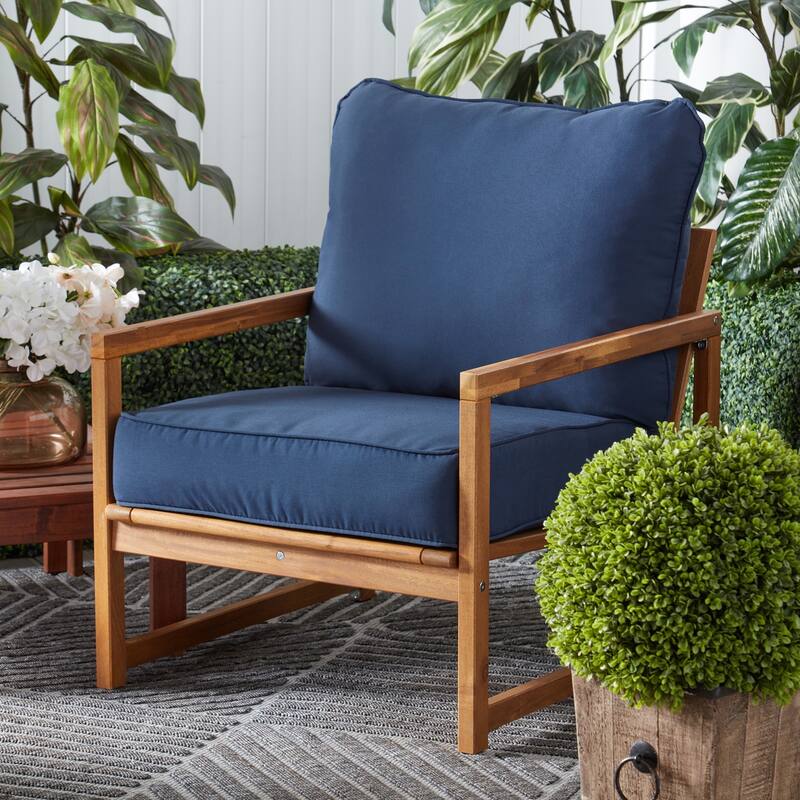 Outdoor 2-Piece Reversible Deep Seat Cushion Set (Cushions Only)