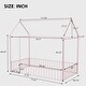 preview thumbnail 15 of 28, Twin Size Metal Bed House Bed Frame with Fence