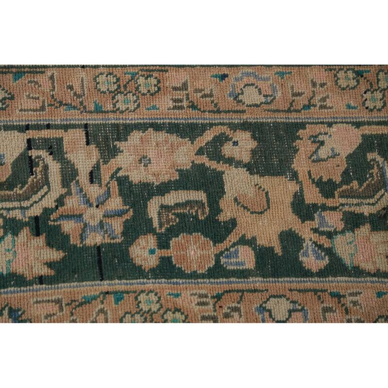 Traditional Floral Mashad Persian Rug Handmade Wool Carpet - 9'9"x 12'6"