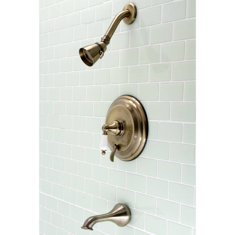 Kingston Brass Restoration Tub and Shower Trim Package With 1.8 GPM