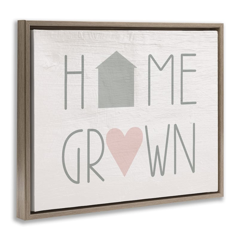 Stupell Home Grown Country Words Framed Floater Canvas Wall Art Design By Lil' Rue