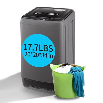 JEREMY CASS Full-Automatic Washing Machine 17.7 lbs, Portable Compact Laundry Washer with Drain Pump