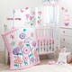 preview thumbnail 5 of 3, Bedtime Originals Magic Garden Pink/Lavender Butterfly Fitted Crib Sheet
