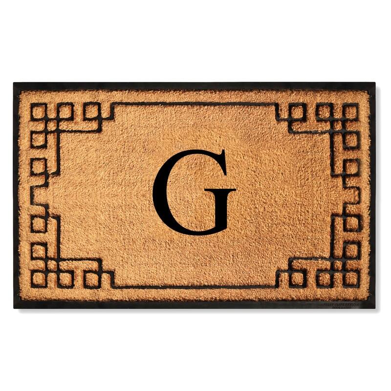 A1HC Natural Coir & Rubber Door Mat, Heavy Duty, Dirt Trapping, Long-Lasting Entrance Doormats,Thick & Durable Outdoor Entry Mat - 24" X 39" - G