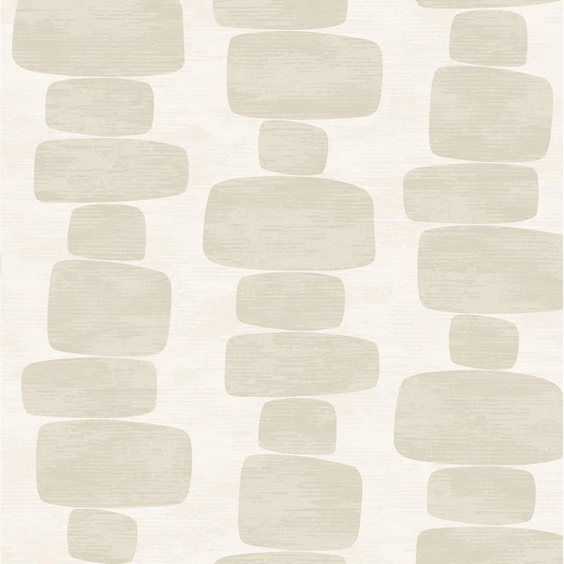Stacy Garcia Home Stripe Block Geometric Peel and Stick Wallpaper - 20.5 in. W x 18 ft. L - Beige