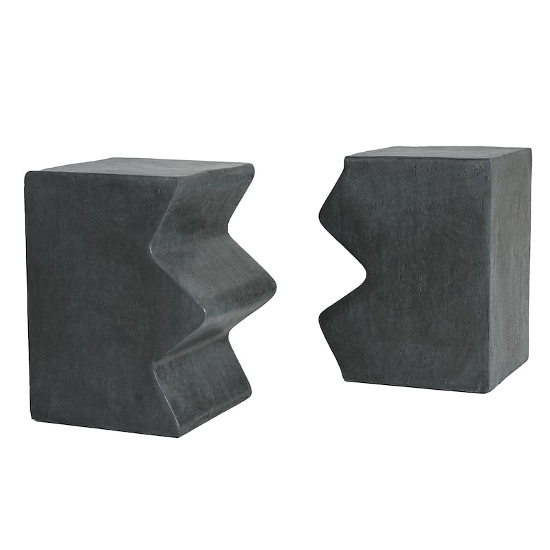 Christopher Knight Home - MGO Modern Outdoor Side Table Set with Durable Magnesium Oxide Construction