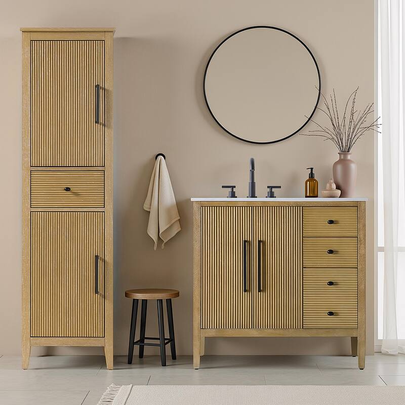 Kensington 16-28 Inch Bath Storage Cabinet