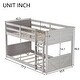 preview thumbnail 13 of 16, Twin over Twin Floor Bunk Bed with Safety Guardrails