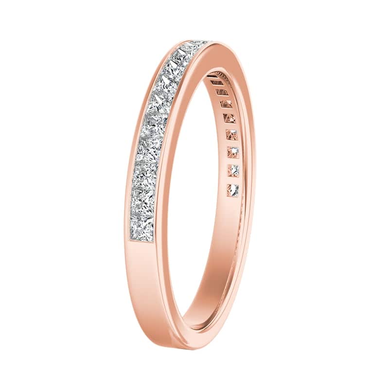 Auriya 14k Gold Princess-cut Moissanite Wedding Band 5/8ctw
